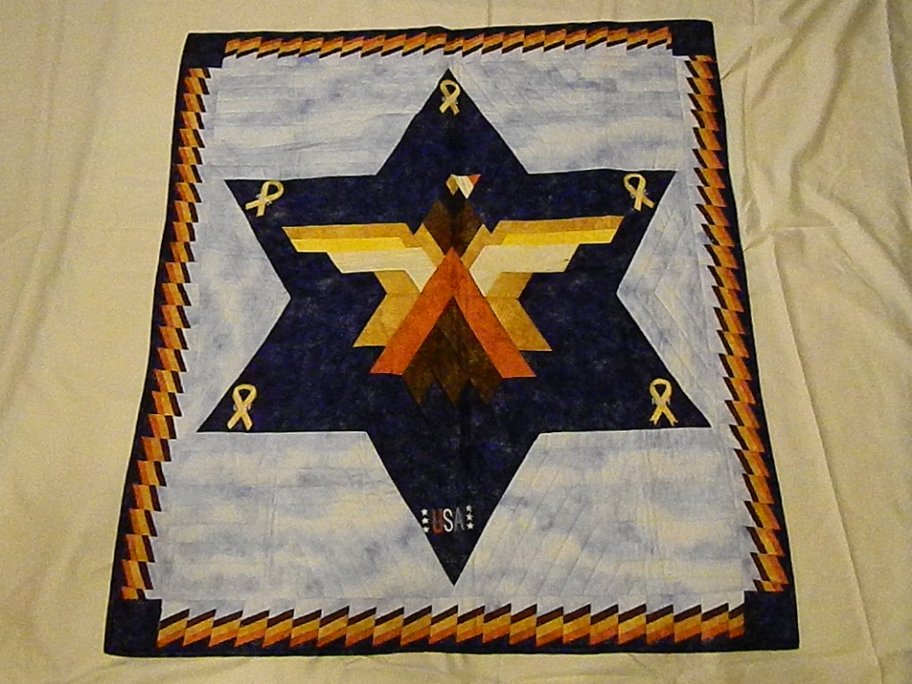 One of 3 quilts we are raffeling off.
